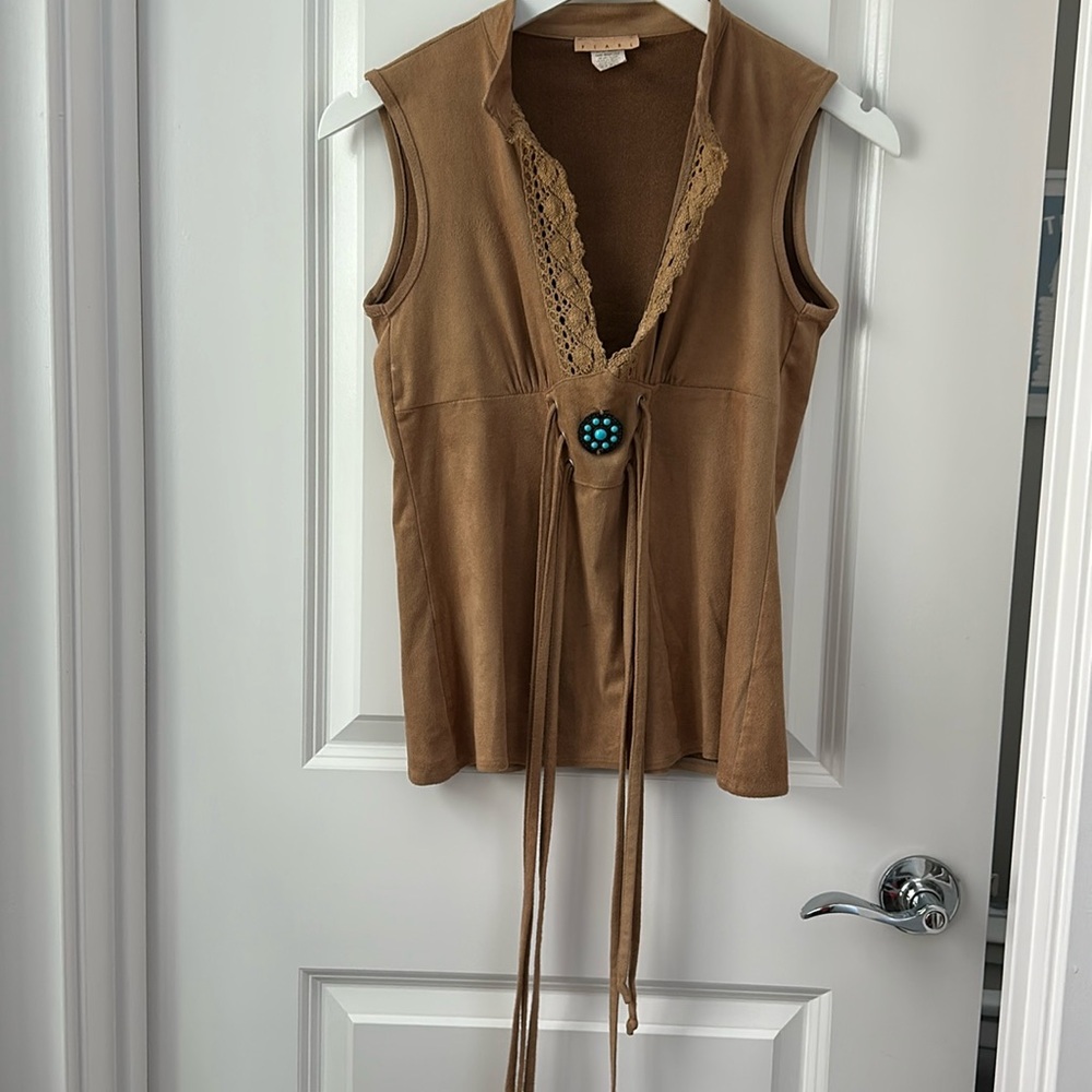 Tan And Turquoise Tank